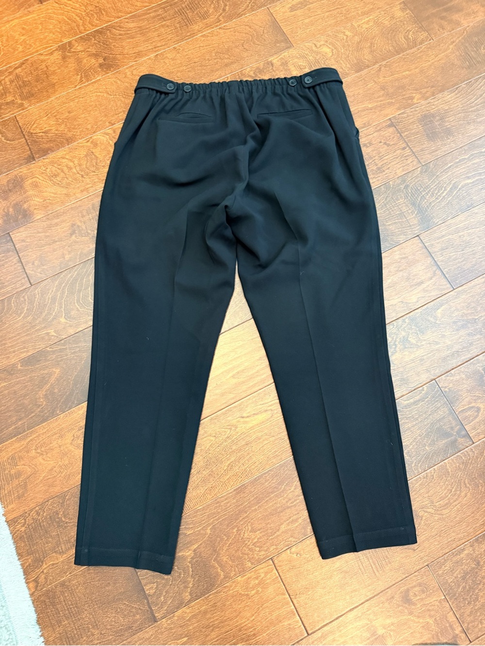 Theory Padra Admiral Crepe Black Ankle Pants Size 12 - Picture 6 of 10